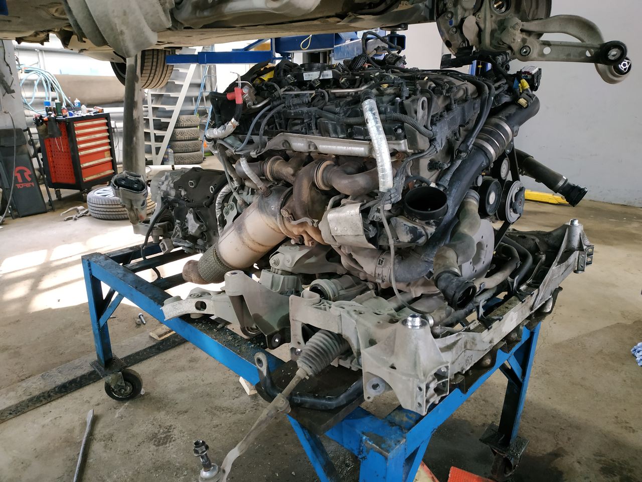 Замена двигателя B58, BMW G30 540i