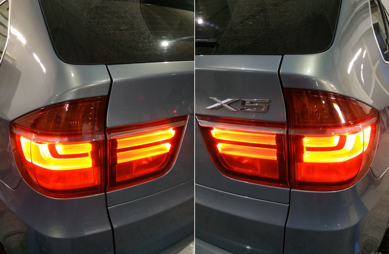 рестайлинговые задние фонари, дооснащение BMW E70